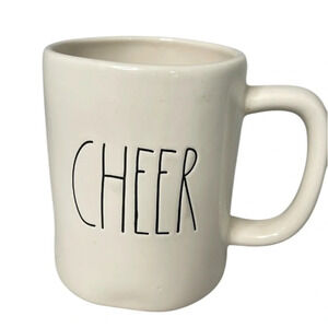 RAE DUNN Cheer Mug Artisan Collection by Magenta White Black Coffee Tea